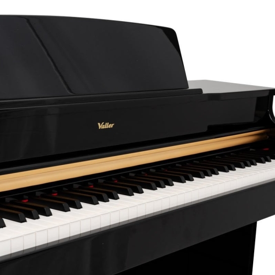 Valler PM100 Siyah Parlak Cilalı Tuş Hassasiyetli Dijital Piyano ( Tabure ve Kulaklık Hediyeli )